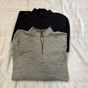 Men’s Greg Norman Black and Gray Quarter-Zip Pullovers Bundle